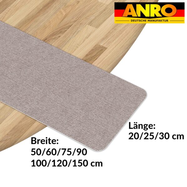 Treppenteppich Treppenstufen Teppich Stufenteppich Stufenmatte selbsthaftend Rechteckig NEMESIS Beige