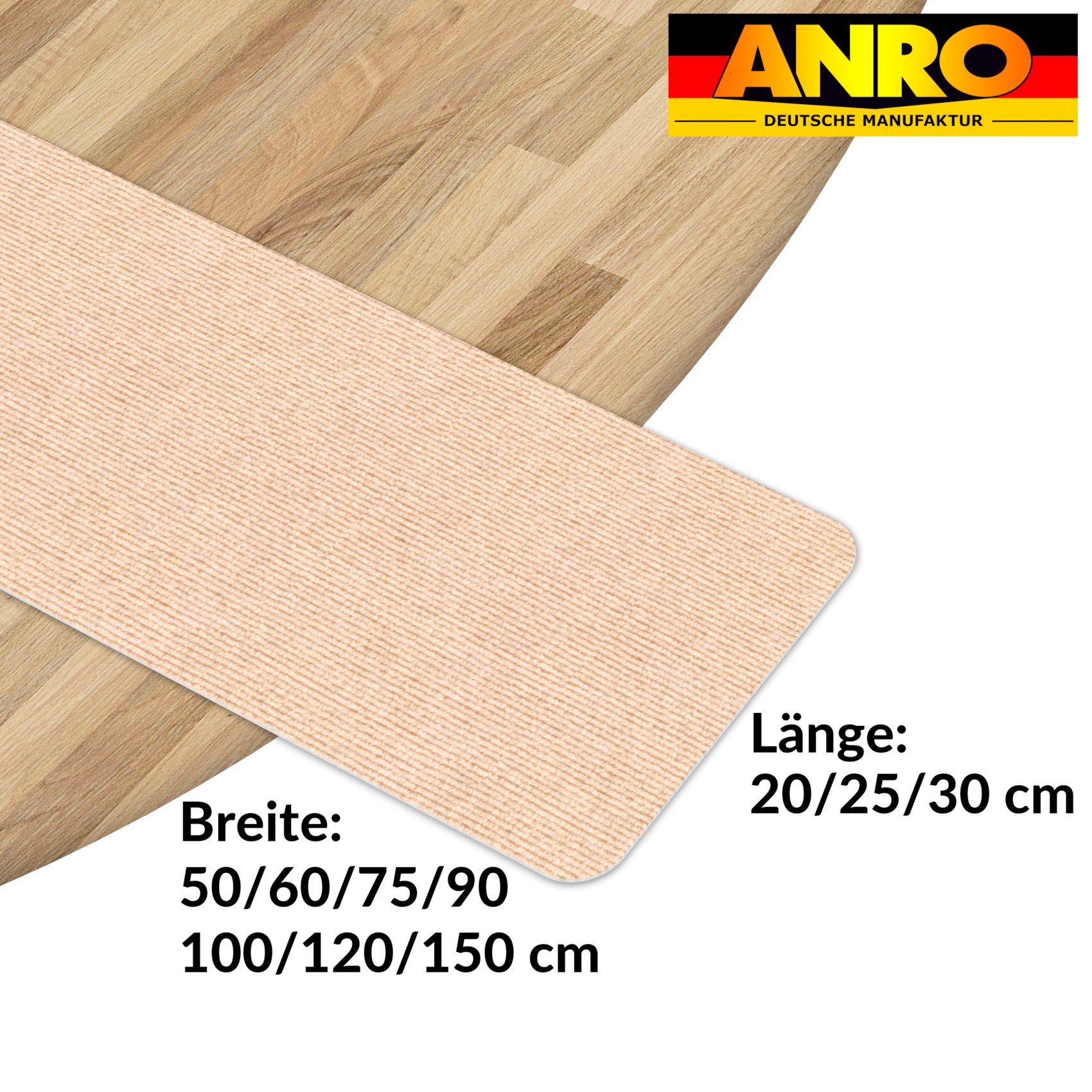 Treppenteppich Treppenstufen Teppich Stufenteppich Stufenmatte selbsthaftend Rechteckig NEMESIS Creme