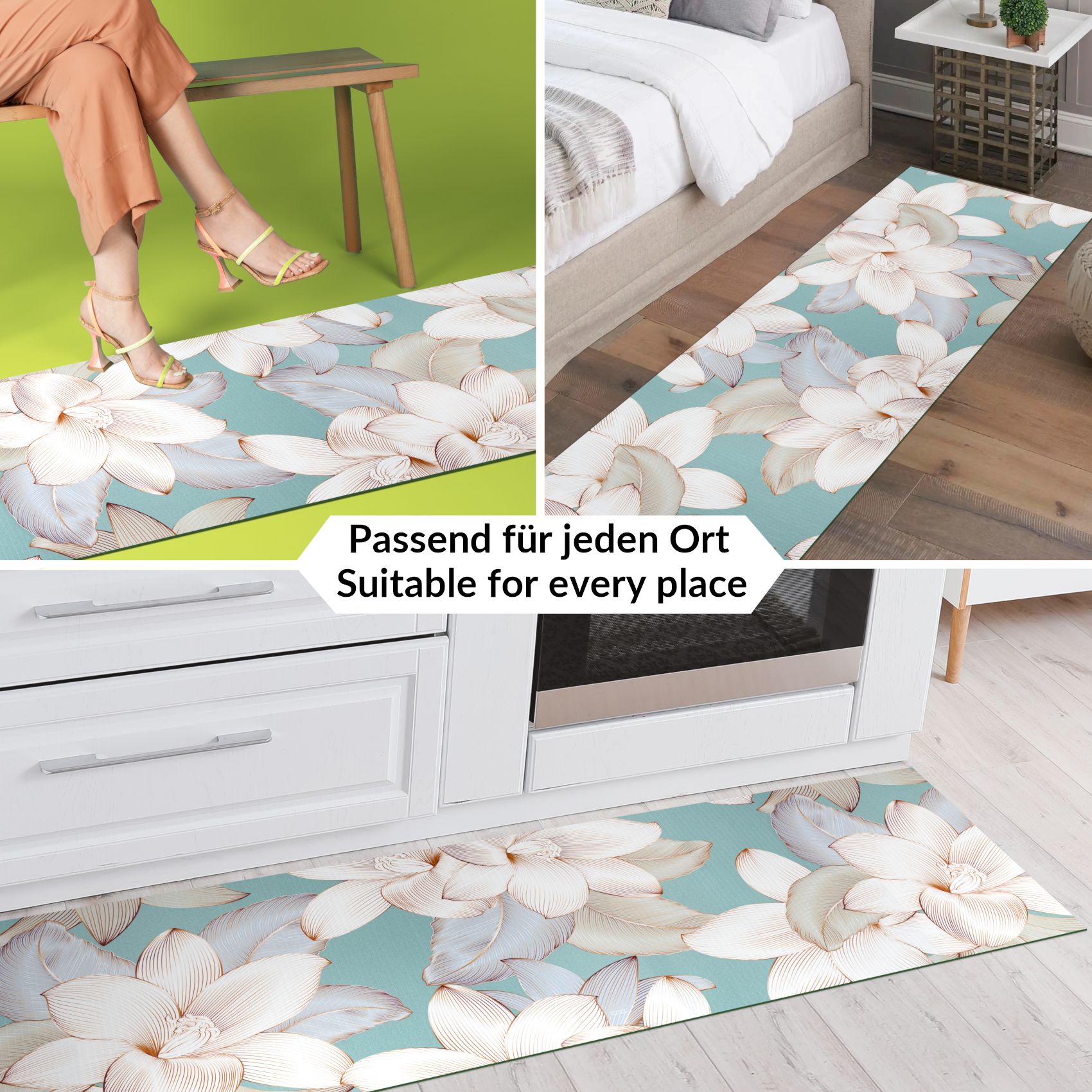 SPRINT85_40 Küchenläufer waschbar Küchenteppich rutschfest Sprinty Filadelfo 52cm Breite