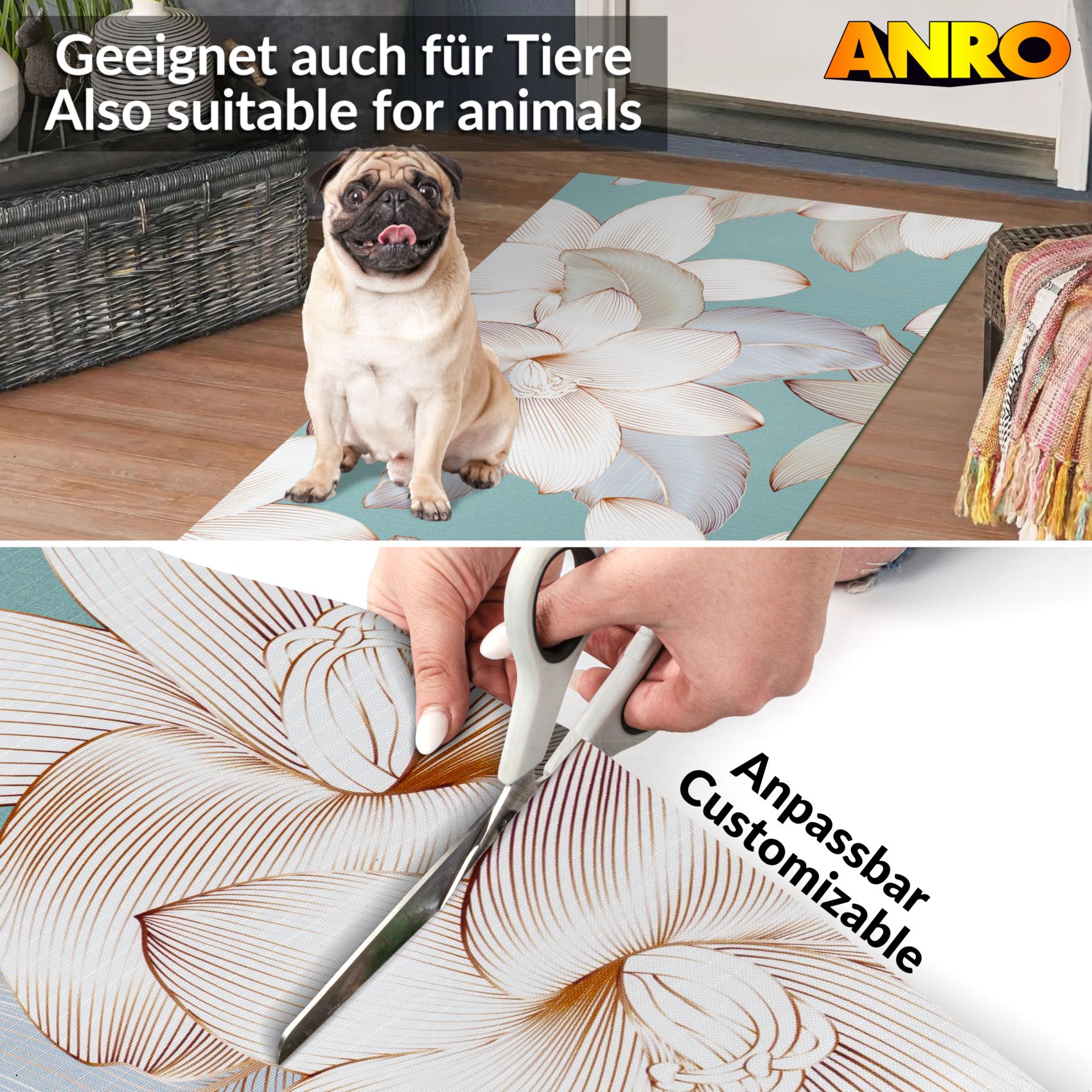 SPRINT85_50 Küchenläufer waschbar Küchenteppich rutschfest Sprinty Filadelfo 52cm Breite