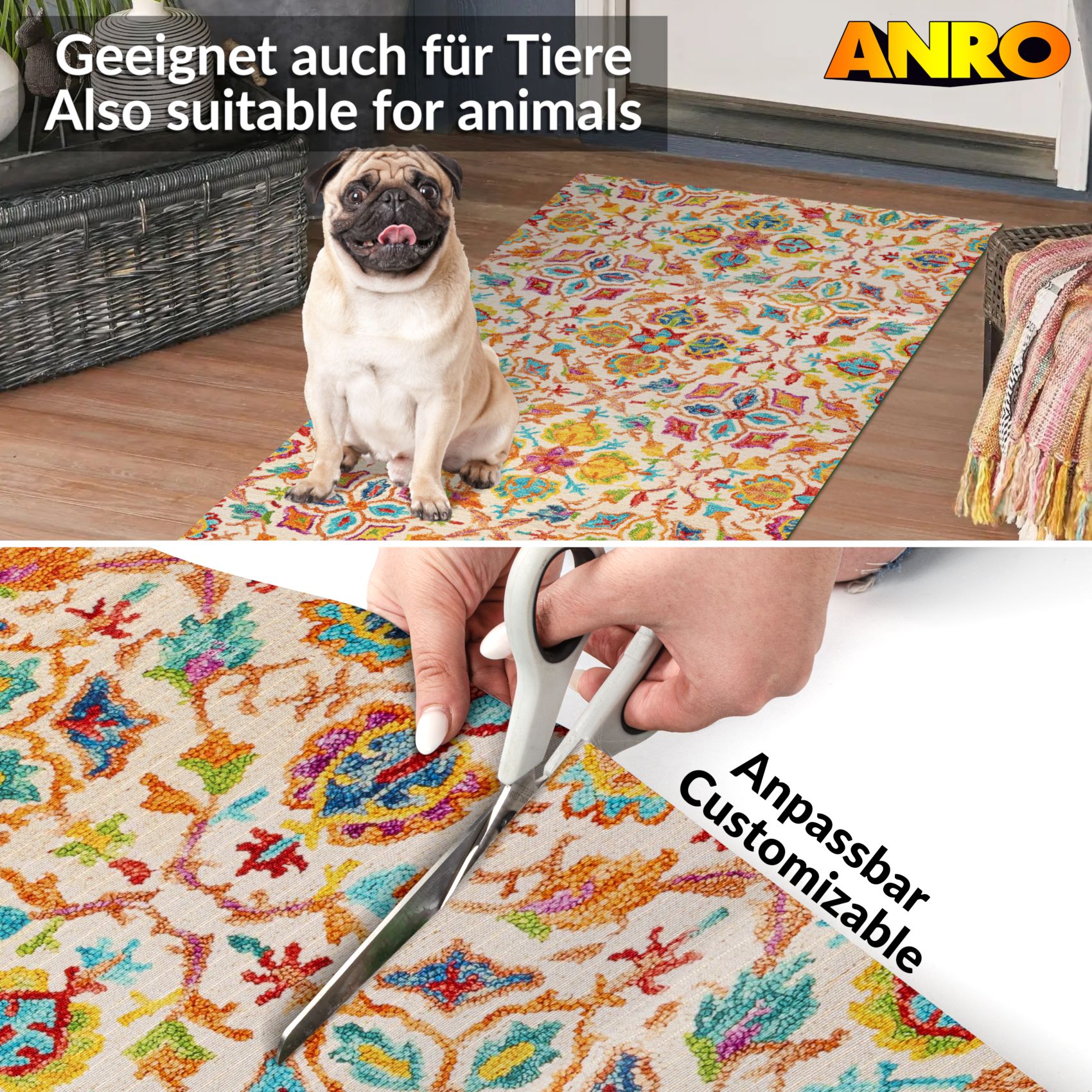 Küchenläufer waschbar Küchenteppich rutschfest Sprinty Abbraccio 52cm Breite