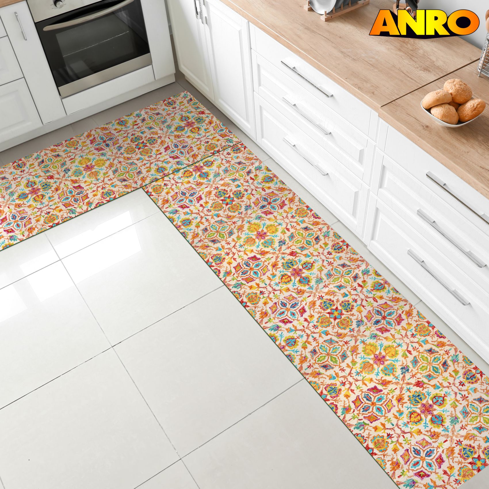Küchenläufer waschbar Küchenteppich rutschfest Sprinty Abbraccio 52cm Breite