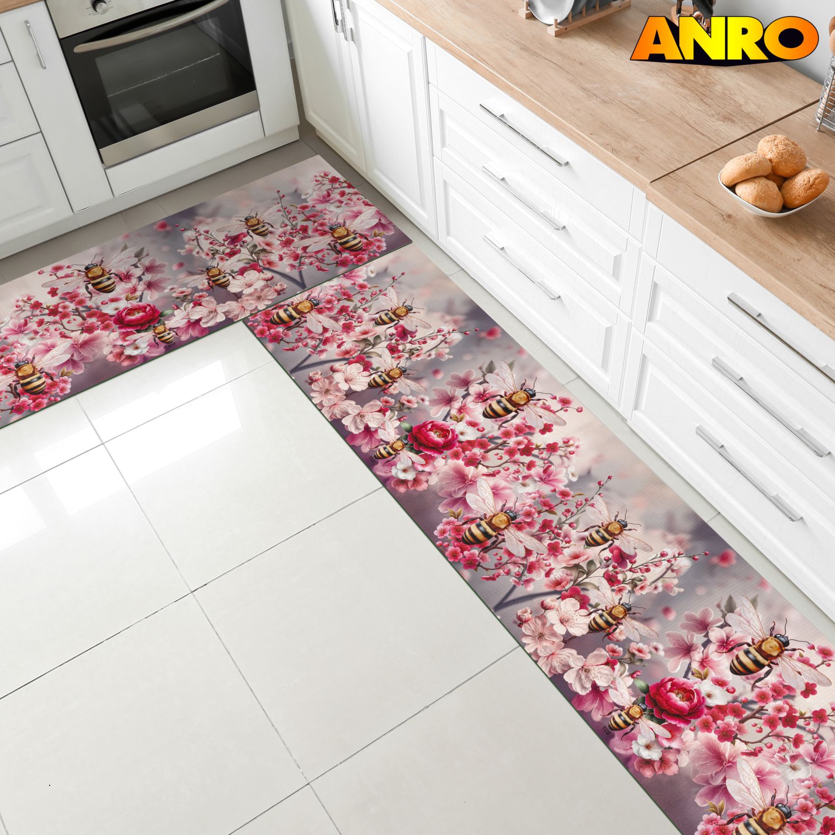 SPRINT91_20 Küchenläufer waschbar Küchenteppich rutschfest Sprinty Bosforo 52cm Breite