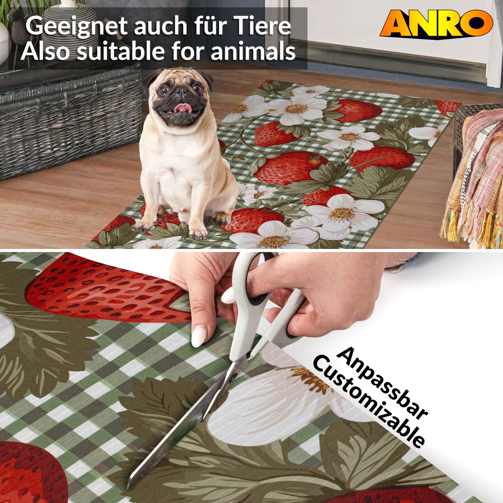 Küchenläufer waschbar Küchenteppich rutschfest Sprinty Cortina 52cm Breite