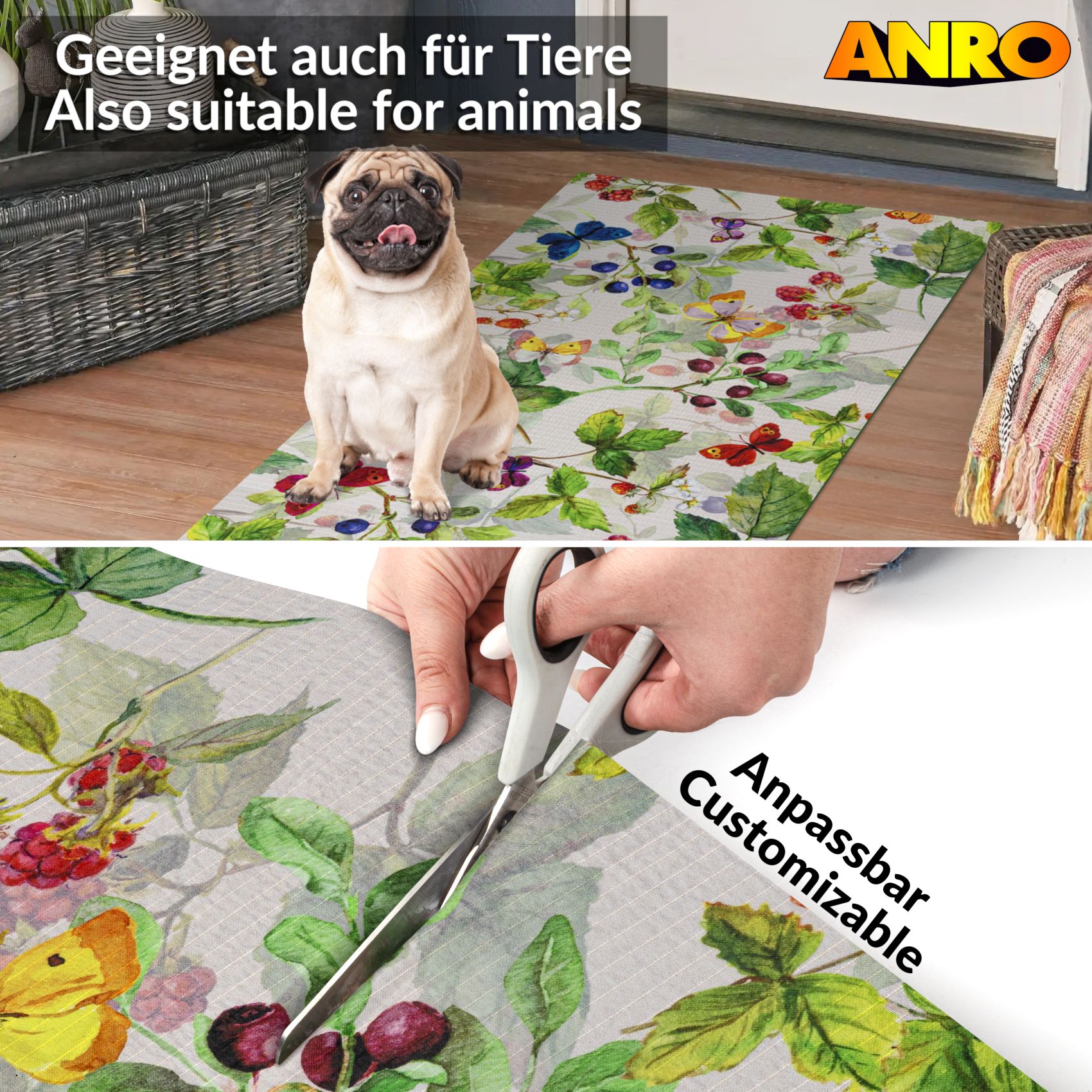 SPRINT93_50 Küchenläufer waschbar Küchenteppich rutschfest Sprinty Thailandia 52cm Breite