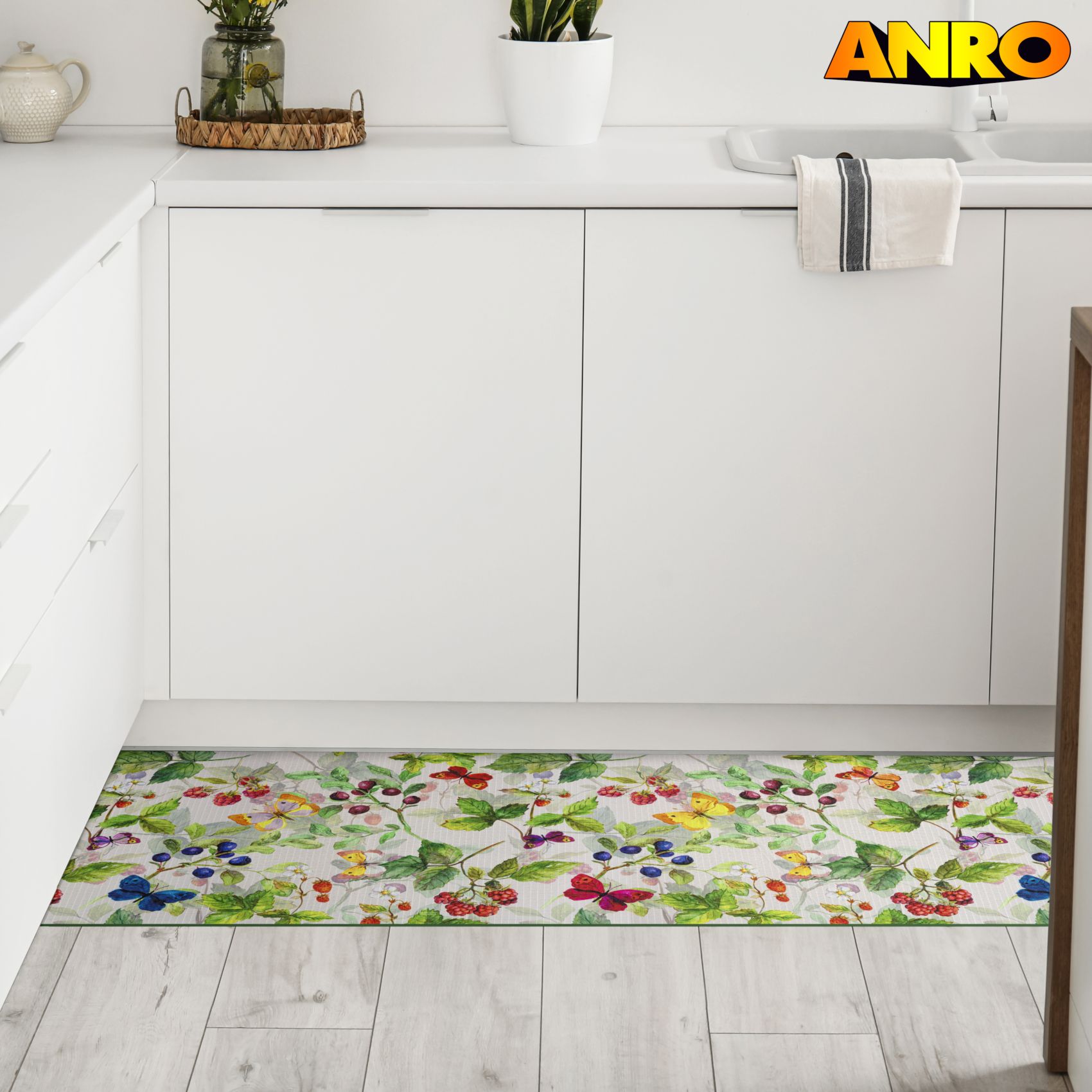 SPRINT93_24 Küchenläufer waschbar Küchenteppich rutschfest Sprinty Thailandia 52cm Breite