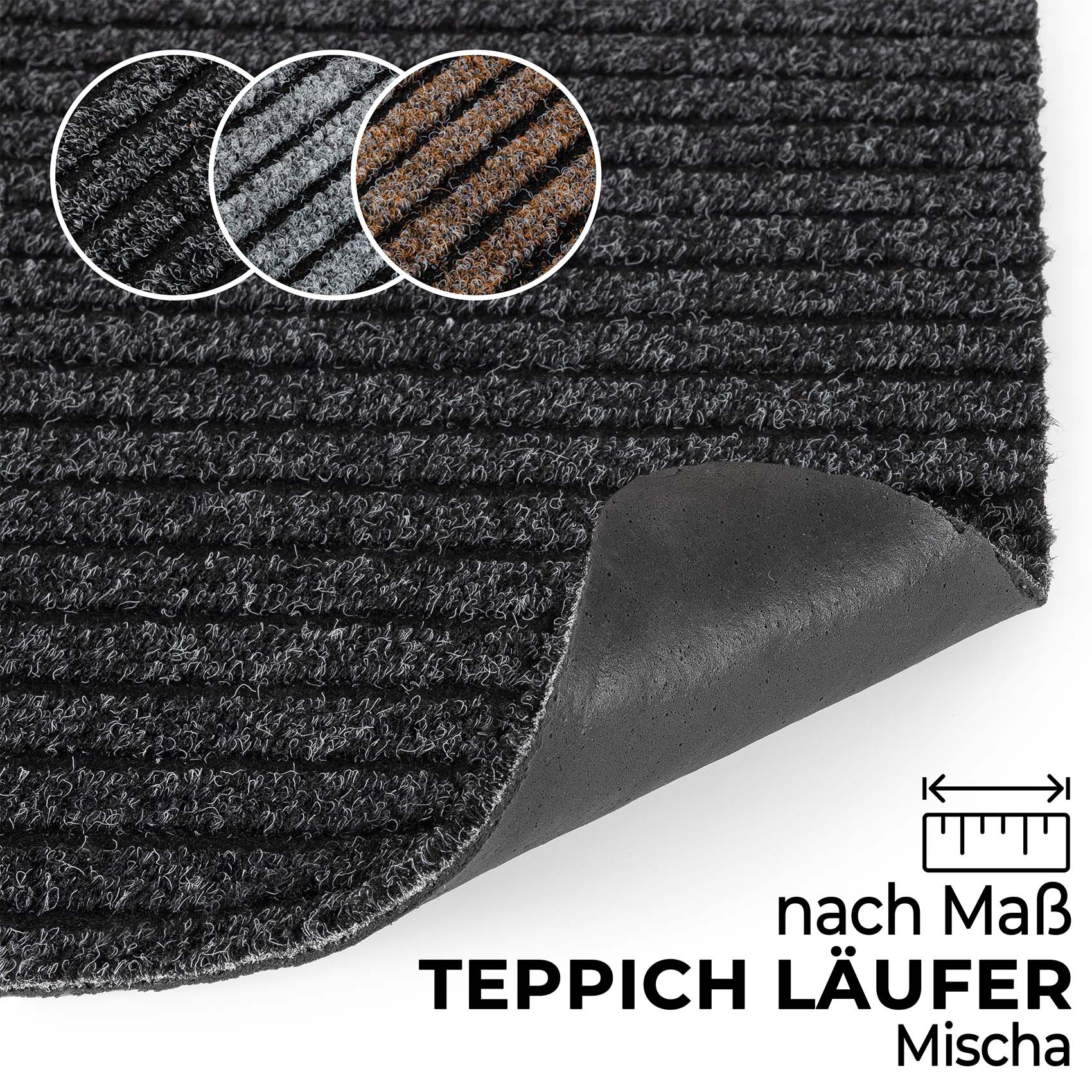 Flur Läufer Teppichläufer Sauberlaufmatte MISCHA nach Maß