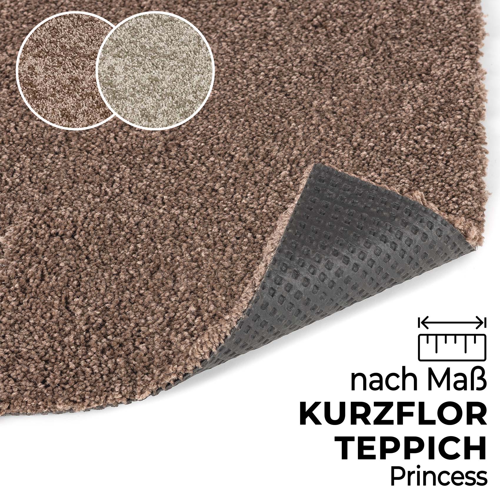 Teppich Kurzflor SWEET nach Maß Uni einfarbig