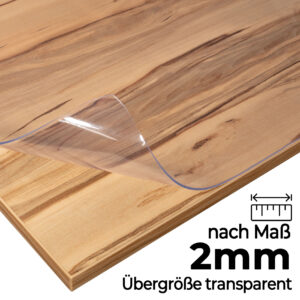 Tischschutzfolie nach Maß 2mm transparent extra Breit ab 150cm