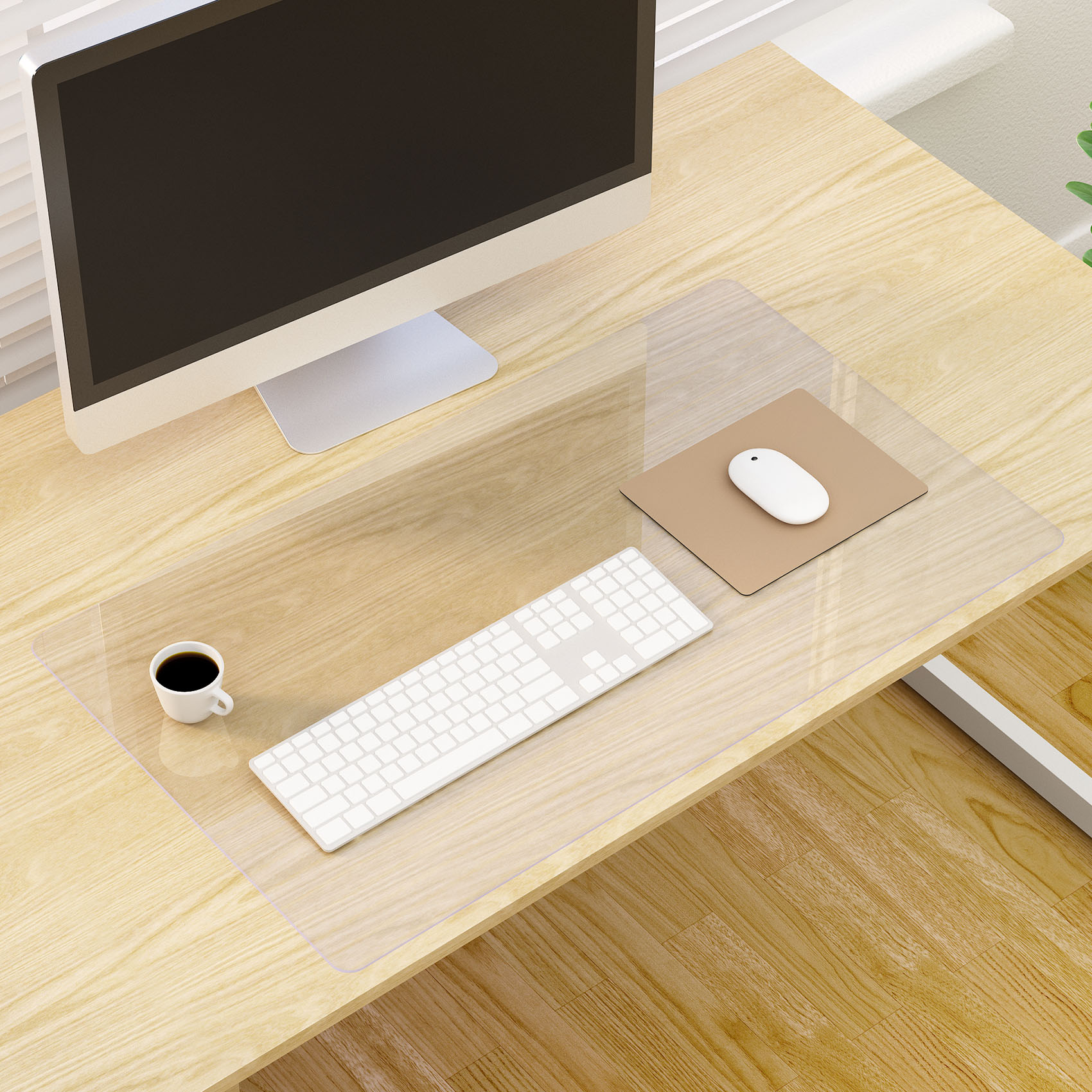 Schreibtischunterlage transparent Schreibtischauflage nach Maß 1,5mm