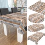 Tischdecke Wachstuch Holz Industrie Brett Industry Mehrfarbig pflegeleicht abwaschbar Wachstuchtischdecke