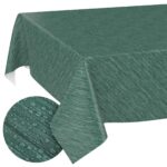 Wachstuchtischdecke Tischdecke abwaschbar Wachstuch Gartentischdecke Leinenoptik Moosgrün